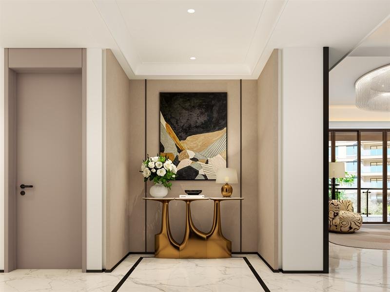 Entrance foyer and console